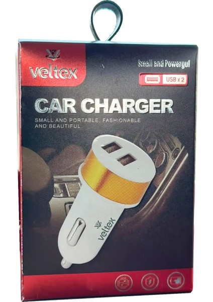 Çift USB Girişli Araç Şarj Başlığı Vtx-13