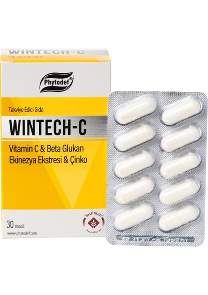 Mulvitex Multivitamin Efervesan Tablet - 20 Adet & Wintech C + Beta Glukan - 30 Kapsül