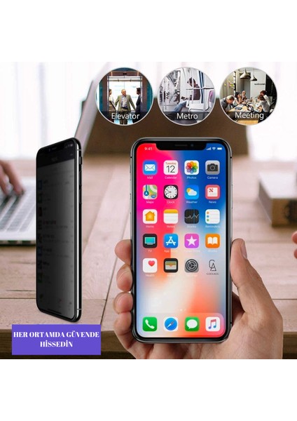 Samsung Galaxy A24 Uyumlu Privacy Hayalet Gizli Tam Kaplayan Ekran Koruyucu