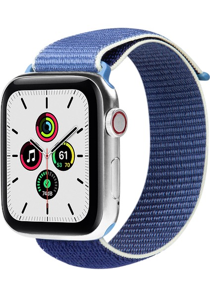 Watch Tüm Modeller Uyumlu Cırt Cırtlı Ayarlanabilir Bez Derin Mavi Kordon 38 40 41 mm fiyatları