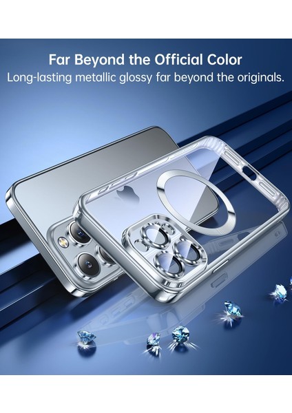 Apple iPhone 15 Pro Kılıf Magsafe Kamera Lensli Korumalı Şeffaf Silikon Kapak indirimleri