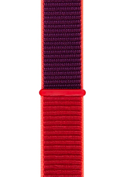 Watch Tüm Modeller Uyumlu Cırt Cırtlı Ayarlanabilir Bez Kırmızı Mor Kordon 38 40 41 mm