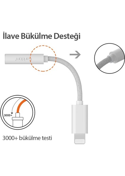 Earldom OT68 Tak Çalıştır Lightning To Aux Dönüştürücü