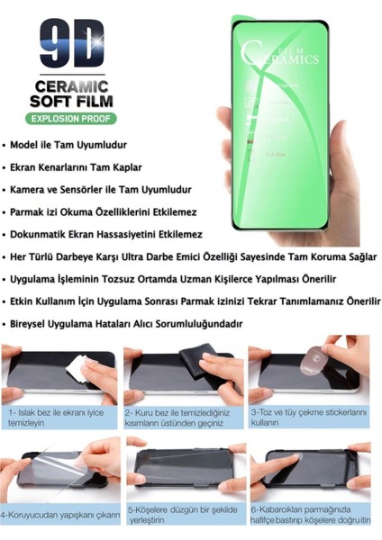 Infinix GT 10 Pro Nano Seramik 9D Ekran Koruyucu - Ultra Darbe Emici Etkin Koruma - Ekranı Tam Kaplar