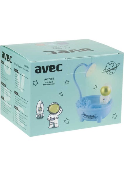 AV-7685 USB Şarjlı Masa Lambası