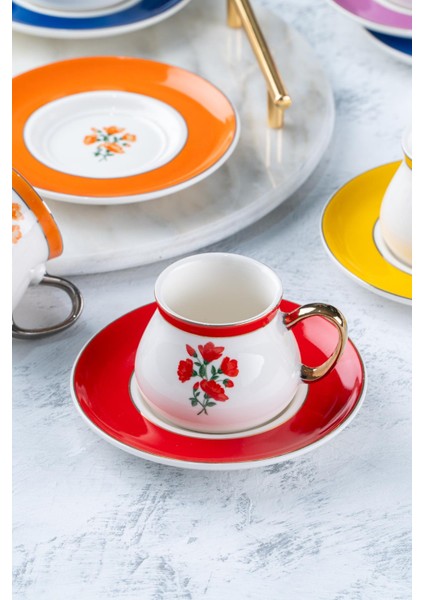 Celeste 6 Kişilik Kahve Fincanı Takımı 90 ml
