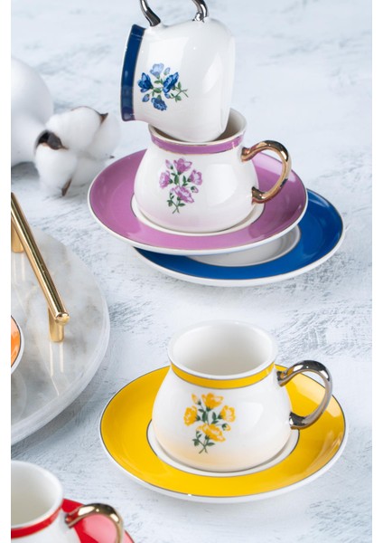 Celeste 6 Kişilik Kahve Fincanı Takımı 90 ml modelleri