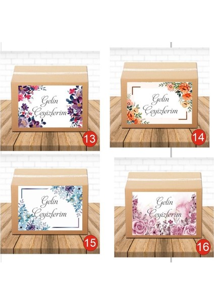 Çeyiz Bohça Bavul Koli Etiketi 10 Adet 21X29 cm Etiket modelleri