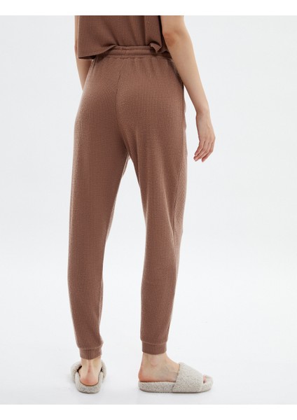 Jogger Eşofman Altı Beli Lastikli Dokulu fırsatları