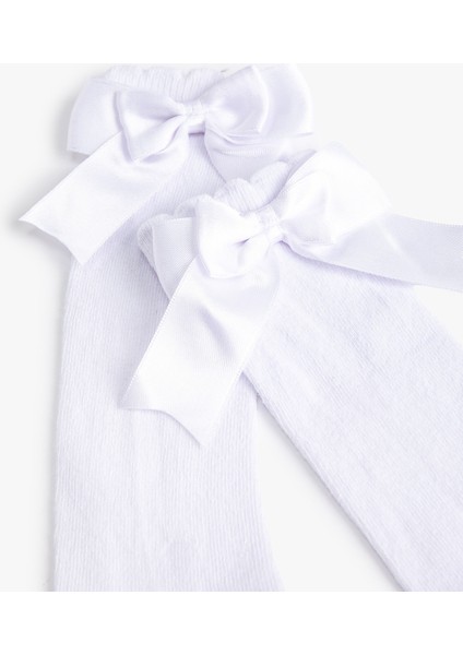 Diz Altı Çorap Fiyonklu Uzun Pamuk Karışımlı modelleri