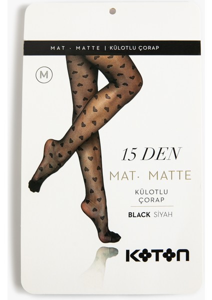 Mat Kalpli Külotlu Çorap 15 Den