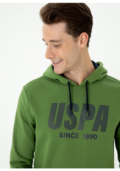 Kapüşon Yaka Yeşil Erkek Sweatshirt Calın fiyatları