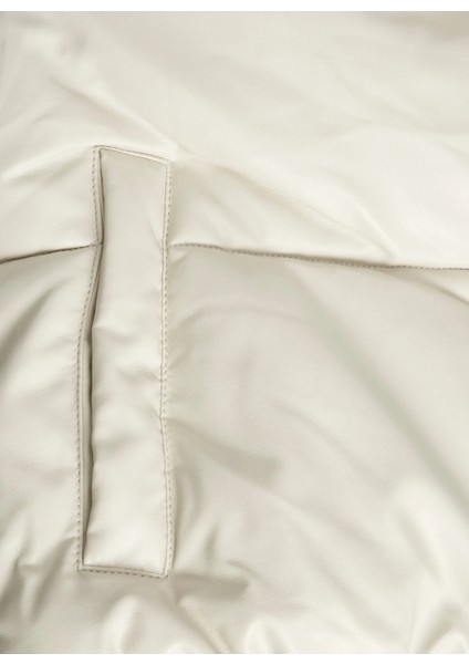 Kırık Beyaz Kadın Mont Jxbreezy Faux Leather Short Jkt Otw