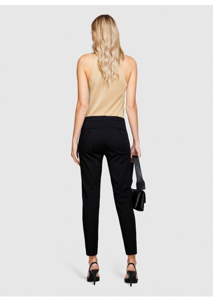 Yüksek Bel Slim Fit Siyah Kadın Pantolon 4BYW55AH6 fiyatları
