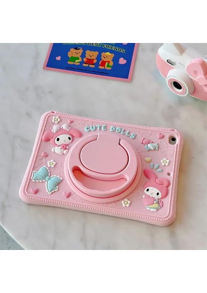 Alfa MEC Apple iPad Mini 6.nesil 8.3 Inç Uyumlu Kılıf Cute Dolls Standlı Çocuklar Için Karakterli Eğlenceli