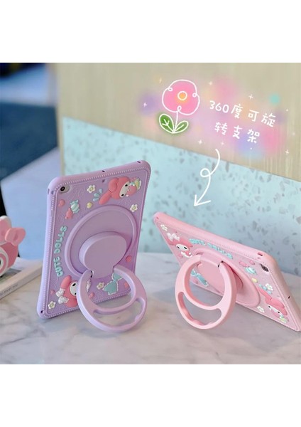 Alfa MEC Apple iPad Mini 6.nesil 8.3 Inç Uyumlu Kılıf Cute Dolls Standlı Çocuklar Için Karakterli Eğlenceli