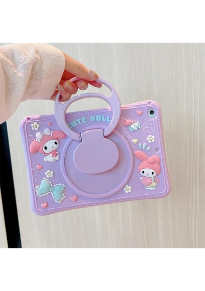 Alfa MEC Apple iPad Mini 5  /4 7.9 Inç Uyumlu Kılıf Cute Dolls Standlı Çocuklar Için Karakterli Eğlenceli