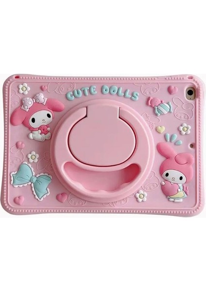 Alfa MEC Apple Ipad 8. Nesil 10.2 Uyumlu Kılıf Cute Dolls Standlı Çocuklar Için Karakterli Eğlenceli