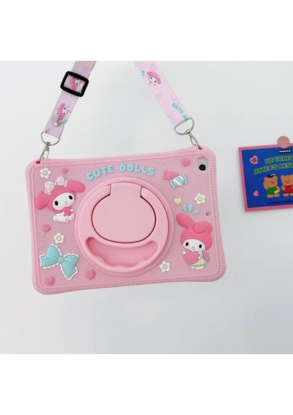 Alfa MEC Apple iPad 9. Nesil 10.2"uyumlu Kılıf Cute Dolls Standlı Çocuklar Için Karakterli Eğlenceli