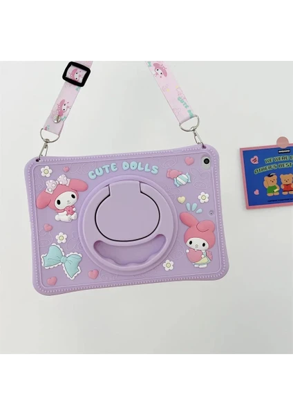 Alfa MEC Apple iPad 9. Nesil 10.2"uyumlu Kılıf Cute Dolls Standlı Çocuklar Için Karakterli Eğlenceli