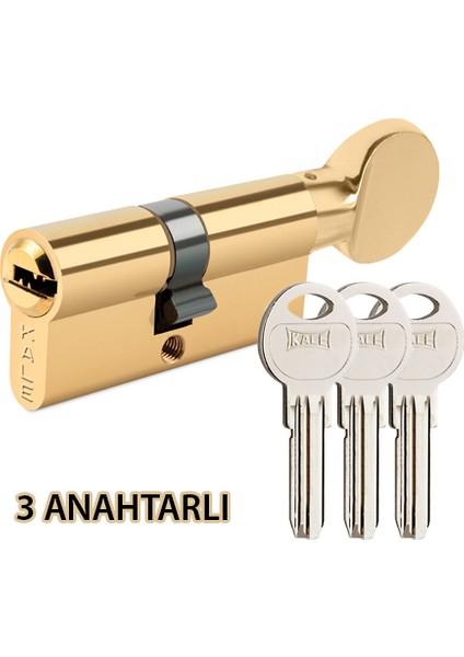 Kale Sistem Mandallı Silindir Çelik Pimli - Nikel - 68MM - (26+10+32)