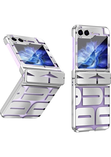 Samsung Galaxy Z Flip5 5g Gümüş Için Elektrokaplama Katlama Kılıfı (Yurt Dışından)