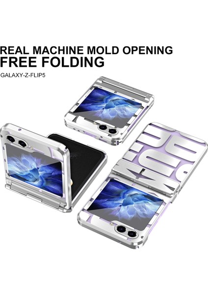 Samsung Galaxy Z Flip5 5g Gümüş Için Elektrokaplama Katlama Kılıfı (Yurt Dışından) modelleri