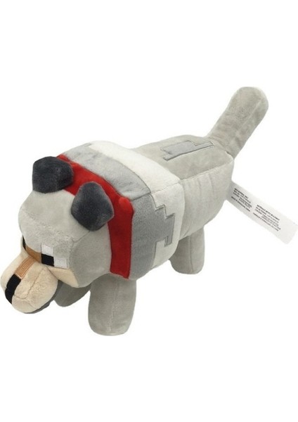 Luxix 35CM Yeni Büyük Gri Kurt Peluş Oyuncak (Yurt Dışından)