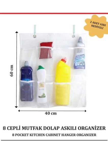 8 Cepli Mutfak Dolap Organizeri