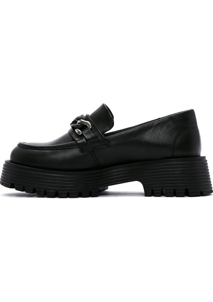 Kadın Deri Tokalı Maskülen Loafer fiyatları