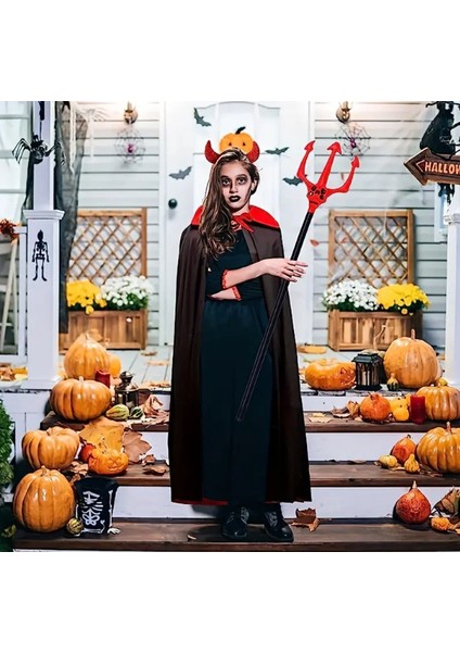 Kırmızı Renk Halloween Cadılar Bayramı Çatal 107  cm