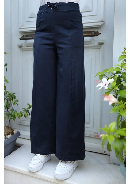 Kadın Çimalı Bol Paça Pantolon Eşofman BRC6502 Laci