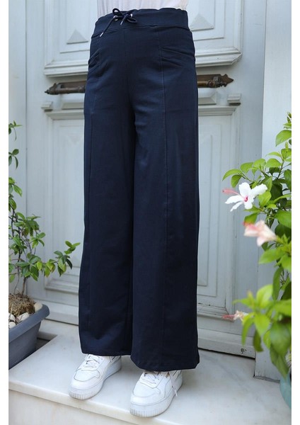 Kadın Çimalı Bol Paça Pantolon Eşofman BRC6502 Laci