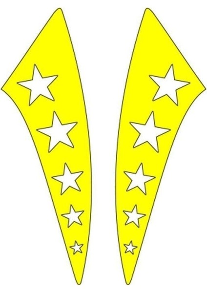 Cg F.sarı Yıldızlı Çamurluk Yan Sticker