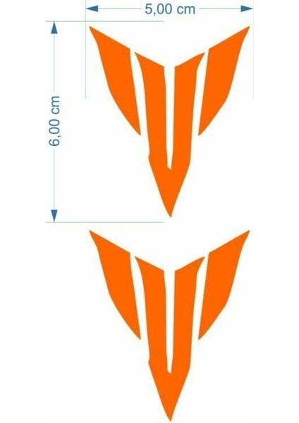 mt Logo 5 x 5 cm Turuncu Sticker 2 Li Set