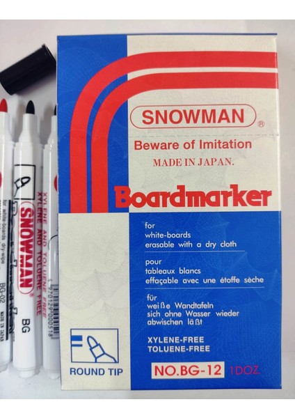 Tahta Kalemi-Boardmarker / Snowman 3 Adet Renkli