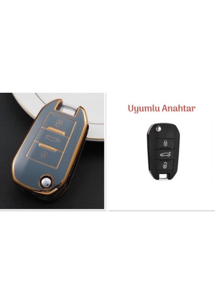 Citröen Jumpy C3 C4 C5 Elysee Sustalı Anahtar Koruma Kılıfı