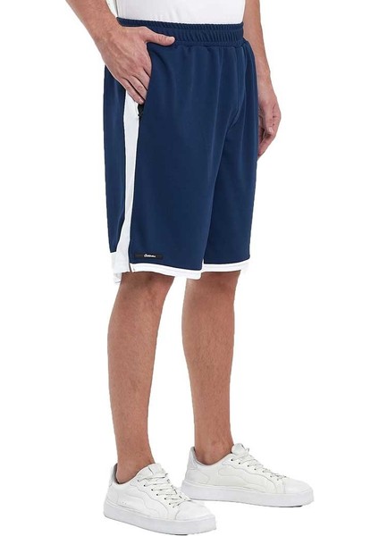 File Şeritli Jakaralı Polyester Erkek Spor Şort modelleri