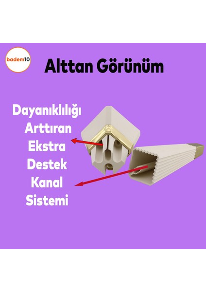 Alcazar Lüks Mobilya Kanepe Sehpa Tv Ünitesi Koltuk Ayağı Baza Ayakları 15 Cm Krem Altın fırsatları