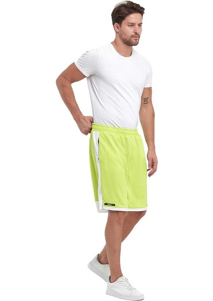 File Şeritli Jakaralı Polyester Erkek Spor Şort fiyatları