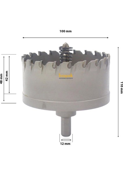 100 mm TCT Uzun Delik Testeresi HP80
