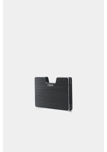Yeni Nesil Metal Block Cüzdan / Kartlık - Siyah