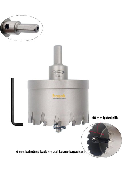 76 mm TCT Uzun Delik Testeresi HP80
