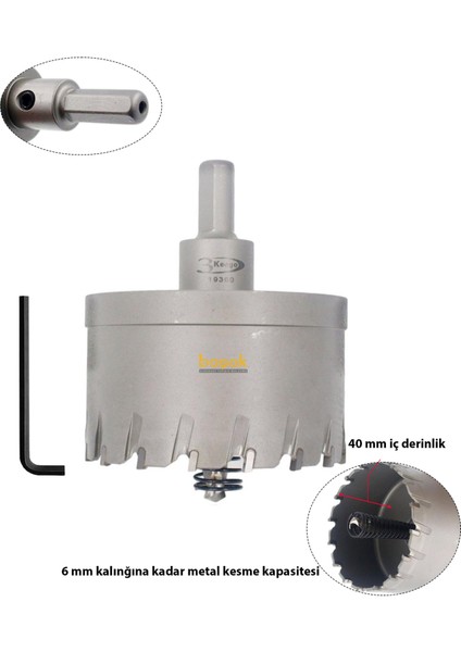 83 mm TCT Uzun Delik Testeresi HP80 fiyatları