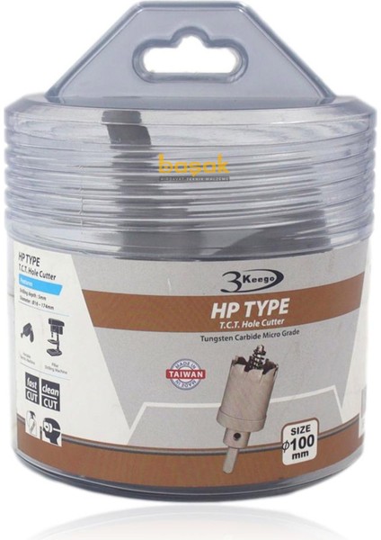 100 mm TCT Uzun Delik Testeresi HP80