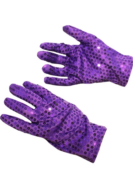 Pullu Eldiven Parti Kostüm Eldiveni Mor fiyatları