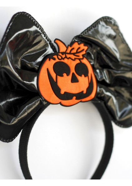 Cadılar Bayramı Fiyonklu Balkabaklı Taç Halloween Parti Aksesuarı Siyah fiyatları
