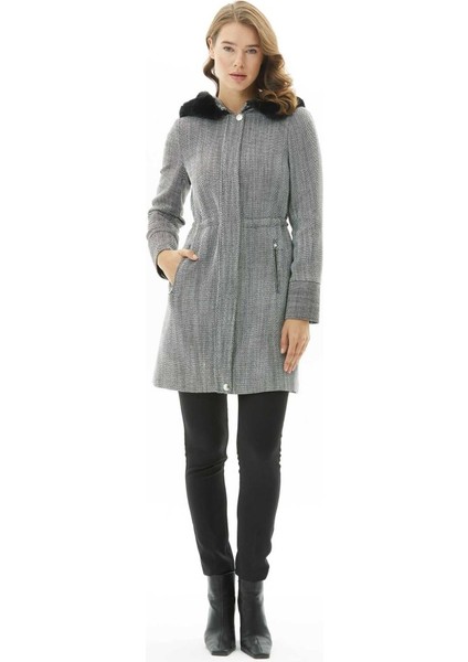 Beli Büzgülü Kapüşonu Kürklü Armürlü Kaban fiyatları