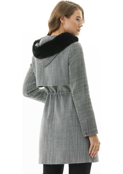 Beli Büzgülü Kapüşonu Kürklü Armürlü Kaban fırsatları