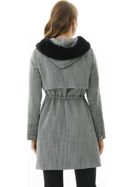 Beli Büzgülü Kapüşonu Kürklü Armürlü Kaban indirimleri